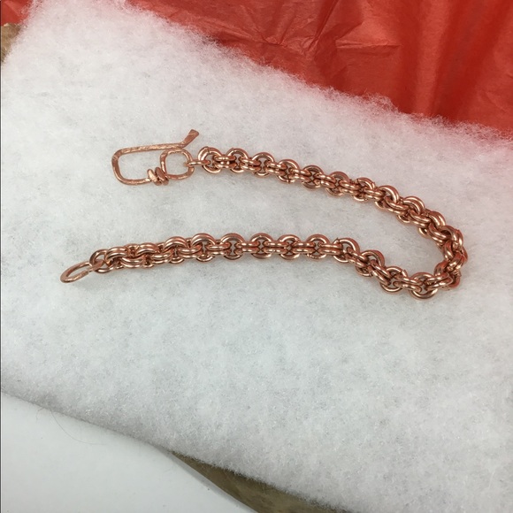 Men’s Chunky Byzantine Style Copper Bracelet - Picture 7 of 8